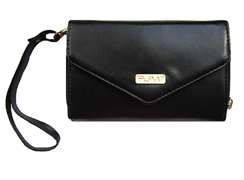 Wallet - Cell Phone Wallet- Black - FUMI - www.pursehook.com