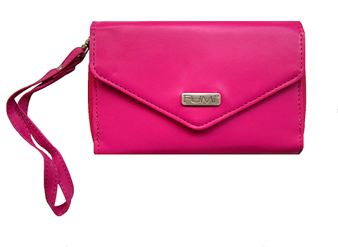 Wallet - Cell Phone Wallet - Dark Pink - FUMI - www.pursehook.com