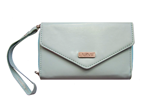 Wallet - Cell Phone Wallet - Light Blue - FUMI - www.pursehook.com