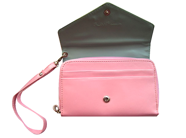 Wallet - Cell Phone Wallet - Light Pink - FUMI - www.pursehook.com