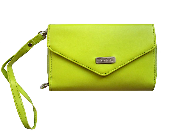 Wallet - Cell Phone Wallet - Lime Green - FUMI - www.pursehook.com