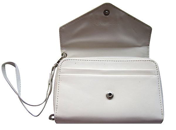 Wallet - Cell Phone Wallet - White - FUMI - www.pursehook.com